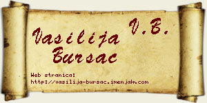 Vasilija Bursać vizit kartica